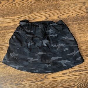 Athleta Girl Black Camouflage Skirt